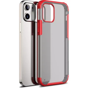 Apple iPhone 12 Mini Kılıf Frosted Frame Kırmızı