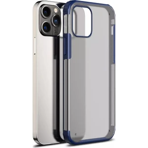 Apple iPhone 12 Pro Kılıf Frosted Frame Lacivert