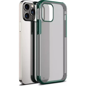 Apple iPhone 12 Pro Max Kılıf Frosted Frame Yeşil