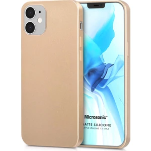 Matte Silikon Apple iPhone 12 Mini Kılıf Gold