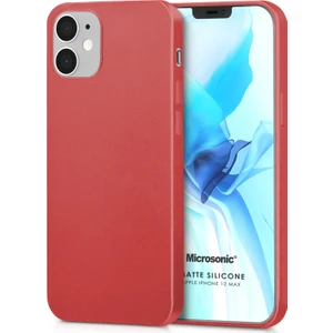 Matte Silikon Apple iPhone 12 Mini Kılıf Kırmızı