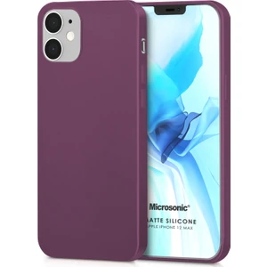 Matte Silikon Apple iPhone 12 Mini Kılıf Mor