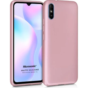 Matte Silikon Xiaomi Redmi 9A Kılıf Rose Gold