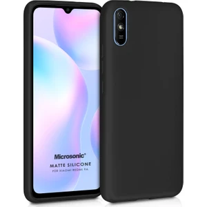Matte Silikon Xiaomi Redmi 9A Kılıf Siyah