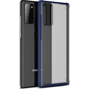 Samsung Galaxy Note 20 Kılıf Frosted Frame Lacivert