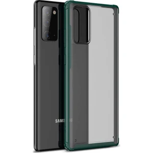 Samsung Galaxy Note 20 Kılıf Frosted Frame Yeşil