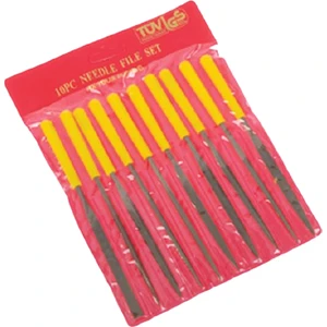 Saatçi Eğe Seti 3mm'' x 140 mm 10 Parça, Saplı