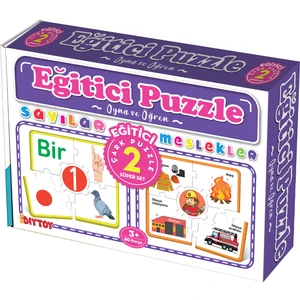 Diy-Toy Çark Puzzle Sayılar Meslekler