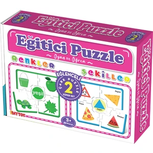 Diy-Toy Çark Puzzle Renkler Şekiller