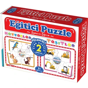 Diy-Toy Çark Puzzle Hayvanlar Taşıtlar