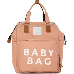 Pudra Baby Bag Baskılı Cepli Anne Bebek Bakım Sırt Çantası