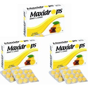 Maxidrop Bal & Limon Boğaz Pastili - 3'lü