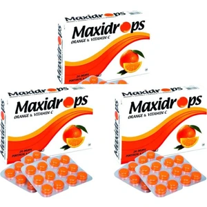 Maxidrop Portakal & C Vitamini Boğaz Pastili - 3'lü