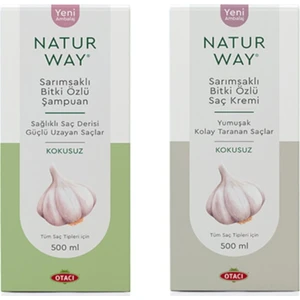 Naturway Sarımsaklı Bitki Özlü Şampuan 500 ml + Saç Kremi 500 ml