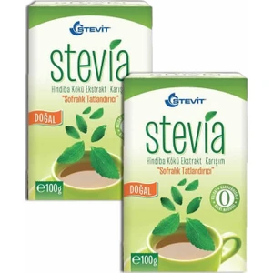 Stevit Stevia Tatlandırıcı Toz 100G x 2 Kutu