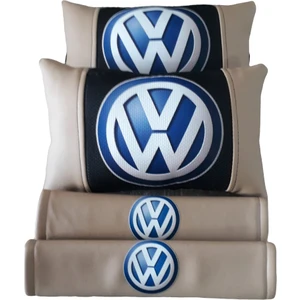 Volkswagen Bej Deri Boyun Yastığı ve Deri Kemer Konforu