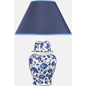 Qdec Bleu Blanc Şah Vazo Abajur Lotus Mavi