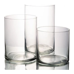 3'lü Silindir Cam Vazo Seti