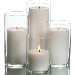 4'lü Silindir Cam Vazo Seti