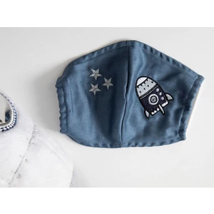 English Home Space Pamuklu Çocuk Maske 4-12 Yaş Indigo