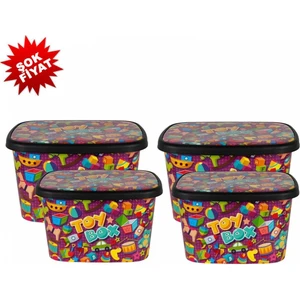 Oyuncak Saklama Kutusu Toybox 4'lü Büyük Set