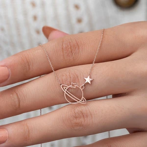 Papatya Silver Gümüş 925 Ayar Gezegen Kolye