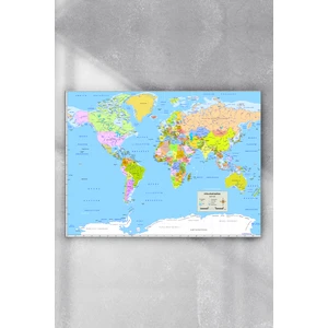 Dünya Haritası Eğitim Posteri  40 x 60 cm