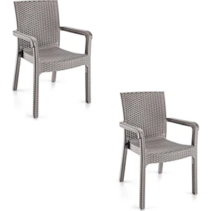 Markiz Rattan Koltuk Çöl Gri  2'li Set