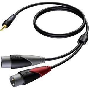 Procab Cla712 3.5 Mm Stereo Erkek Jack - Çift Xlr Erkek Jacklı Ses Kablosu - 3 Metre
