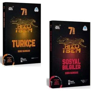 İSEM Yayıncılık 7. Sınıf Hızlı Türkçe ve Sosyal Soru Bankası Seti