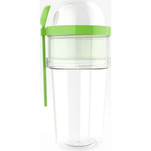 Capsularge 450 ml + 200 ml +100 ml Kaşıklı Yoğurt Kabı - Yeşil
