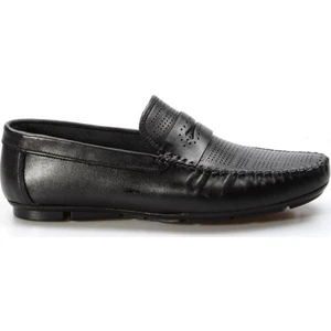 Fast Step Hakiki Deri Siyah Erkek Loafer Ayakkabı 858ma411