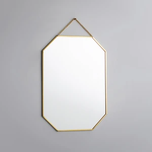 El Crea Designs Ayna Pirinç Gold Brass Dekoratif Duvar Askılı 30x20 cm