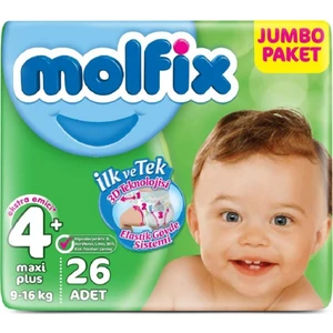 Bebek Bezi 3D 4+ Beden Maxi Plus 9-16 Kg 26lı Jumbo