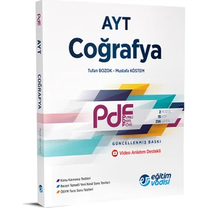 Eğitim Vadisi Yayınları AYT PDF Coğrafya Video Anlatım Destekli