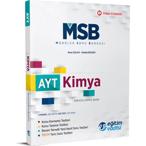 Eğitim Vadisi Yayınları AYT Kimya Modüler Soru Bankası Video Çözümlü