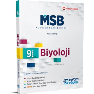 Eğitim Vadisi Yayınları 9.Sınıf Biyoloji Modüler Soru Bankası