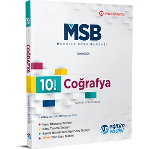 Eğitim Vadisi Yayınları 10.Sınıf Coğrafya Modüler Soru Bankası