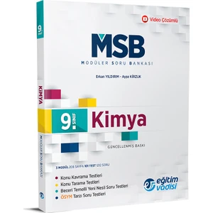Eğitim Vadisi Yayınları 9.Sınıf Kimya Modüler Soru Bankası