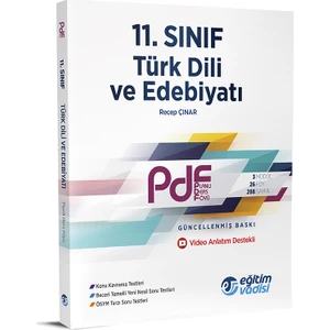 Eğitim Vadisi Yayınları 11.Sınıf PDF Türk Dili Ve Edebiyatı Video Anlatım Destekli