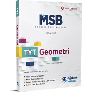 Eğitim Vadisi Yayınları TYT Geometri Modüler Soru Bankası Video ÇözümlüMehmet Bolat