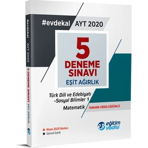 Eğitim Vadisi Yayınları AYT Eşit Ağırlık 5 Deneme Sınavı Tamamı Video Çözümlü
