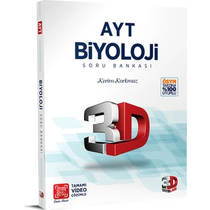 3D Yayınları AYT Biyoloji Soru Bankası Tamamı Video Çözümlü