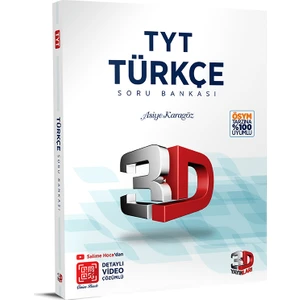 3D Yayınları TYT Türkçe Soru Bankası Tamamı Video Çözümlü - Asiye Karagöz