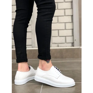 BOA-BA0003 Bağcıklı Klasik Beyaz Kalın Taban Casual Erkek Ayakkabı