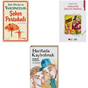 Şeker Portakalı-Charlie’nin Çikolata Fabrikası haritada Kaybolmak 3 Kitap Set