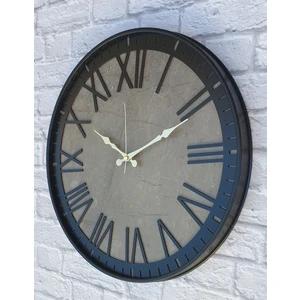 Metal Kasalı Mermer Desenli Duvar Saati