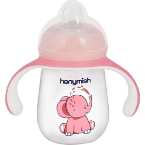 Akıtmaz Kulplu 260 ml Alıştırma Bardağı Pembe