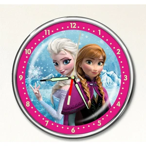 Dekor Loft Premium Gece Parlayan Frozen Elsa Çocuk Odası Duvar Saati PFS-1789