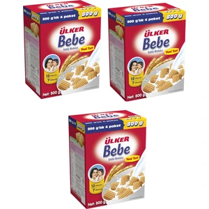 Bebe Sütlü Bisküvi 800 gr x 3 Adet
